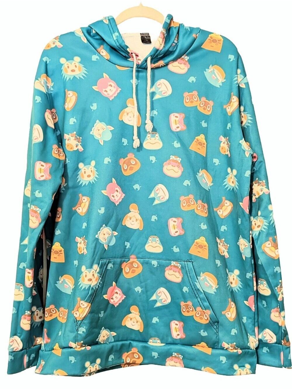 Nintendo Animal Crossing Teal Hoodie with Drawstring